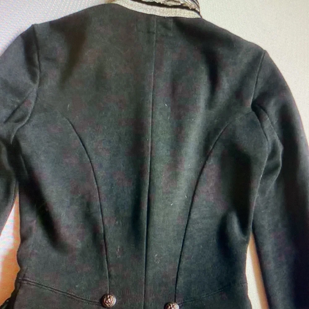 Denim & Supply Ralph Lauren Black Coat with White Trim - Picture 11 of 13